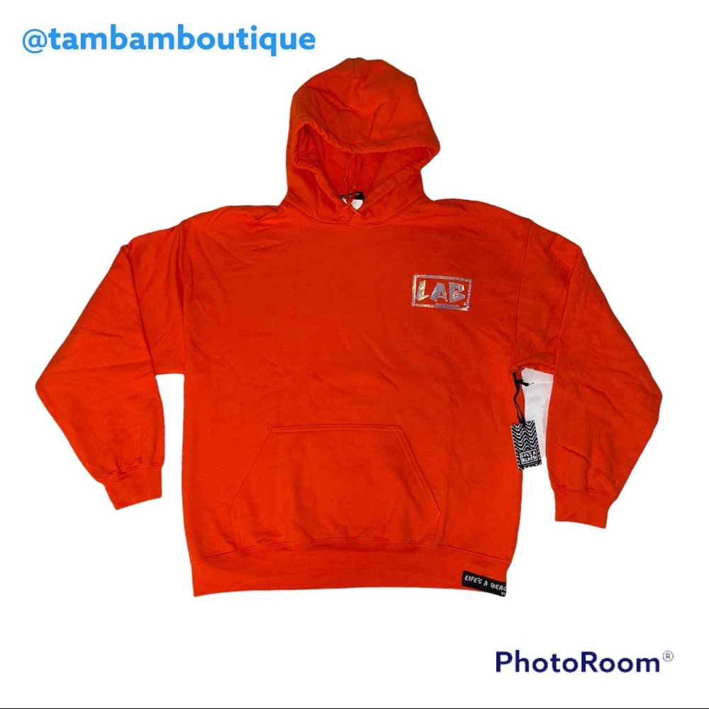 NWT Orange Life’s a Beach Surfgear Hoodie